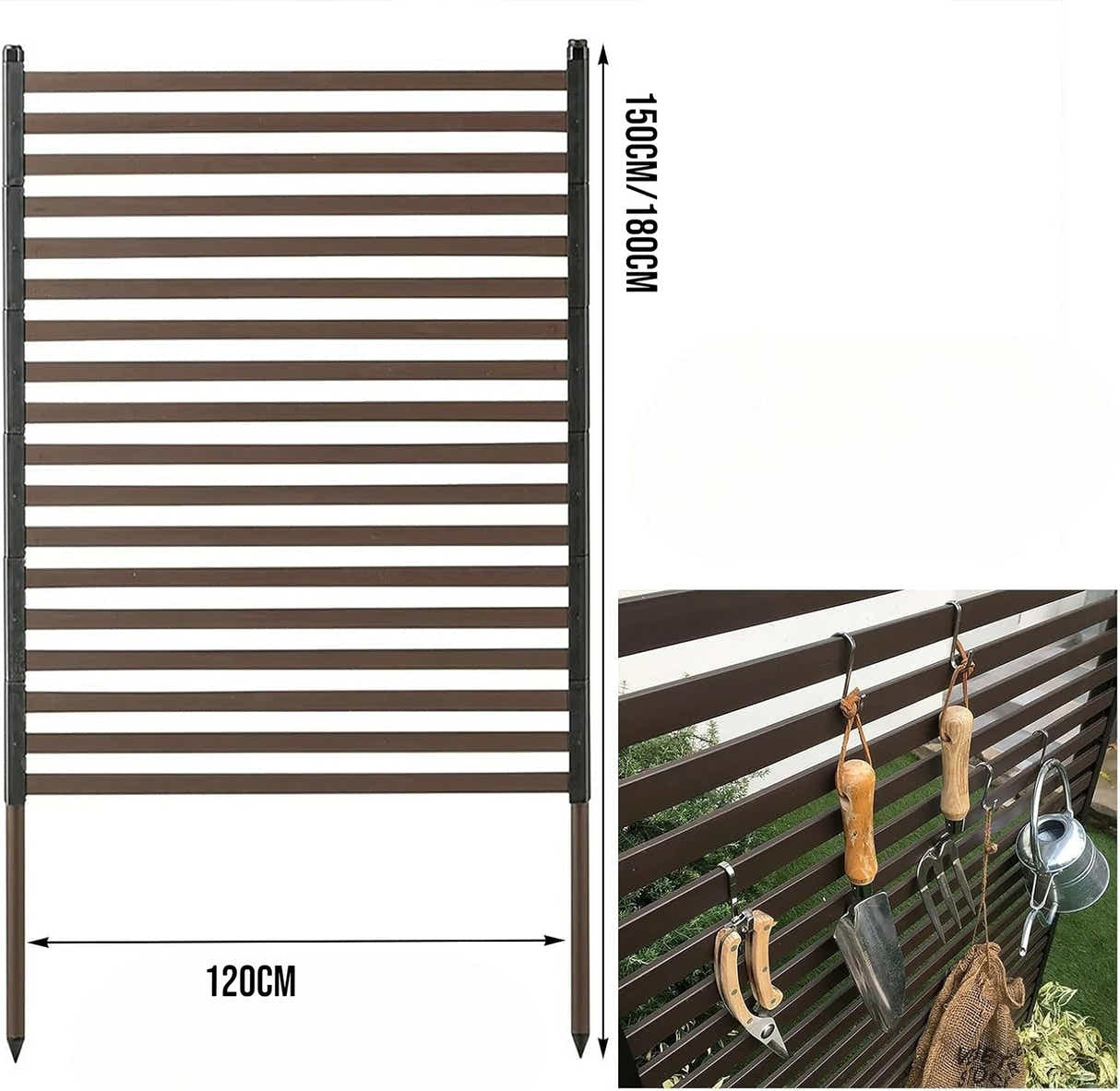 DS BS Garden Privacy Fence Panel 120×180cm