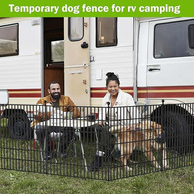DS BS 10 Pack Metal Garden Barrier Fence Animal Fence Panels,Garden Border