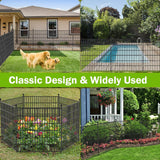 DS BS 10 Pack Metal Garden Barrier Fence Animal Fence Panels,Garden Border
