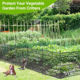 DS BS 10 Pack Metal Garden Barrier Fence Animal Fence Panels,Garden Border