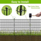 DS BS 10 Pack Metal Garden Barrier Fence Animal Fence Panels,Garden Border