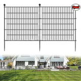 DS BS 10 Pack Metal Garden Barrier Fence Animal Fence Panels,Garden Border