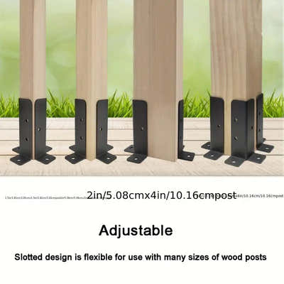 DS BS 8 Pack Post Anchor Brackets for Wood Fence Posts