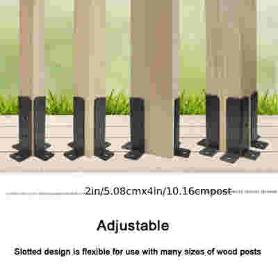 DS BS 8 Pack Post Anchor Brackets for Wood Fence Posts