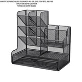 DS BS Mesh Desk Organizer with Drawer Pen Holder