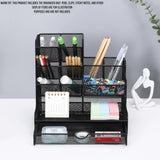 DS BS Mesh Desk Organizer with Drawer Pen Holder