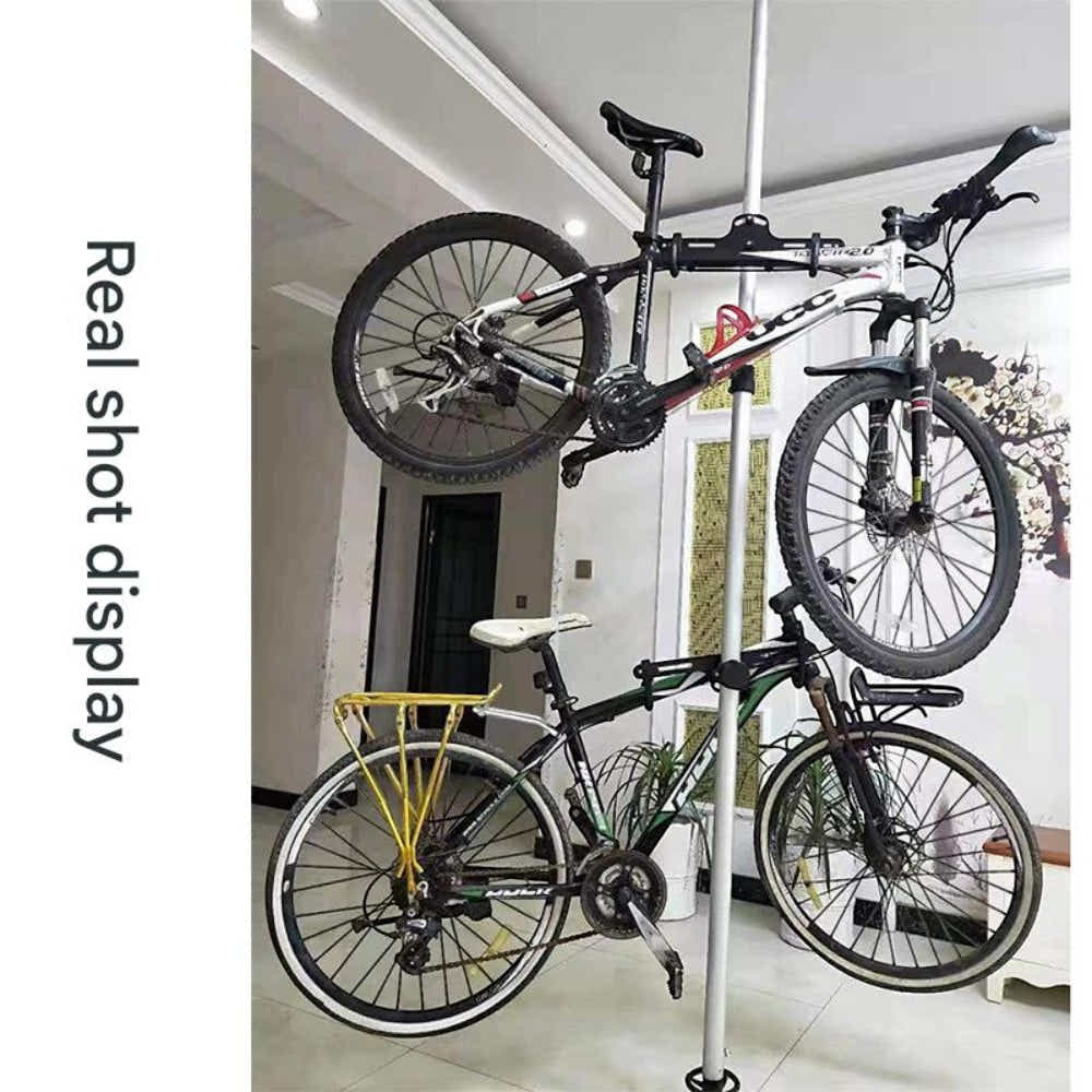 DS BS Adjustable Floor-to-Ceiling Bike Storage Rack – 2 Bike Hooks