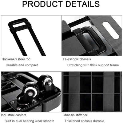 DS BS Foldable Luggage Trolley 6 Wheel Heavy Duty Cart