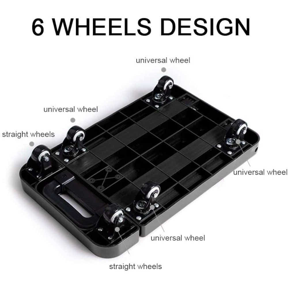 DS BS Foldable Luggage Trolley 6 Wheel Heavy Duty Cart