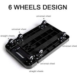 DS BS Foldable Luggage Trolley 6 Wheel Heavy Duty Cart