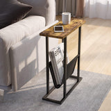 DS BS Narrow Side Table with Magazine Holder