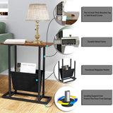DS BS Narrow Side Table with Magazine Holder