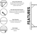 DS BS Slim Folding Table 180×45cm Space Saving Design with Strong Steel Legs