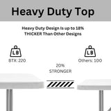 DS BS Slim Folding Table 180×45cm Space Saving Design with Strong Steel Legs