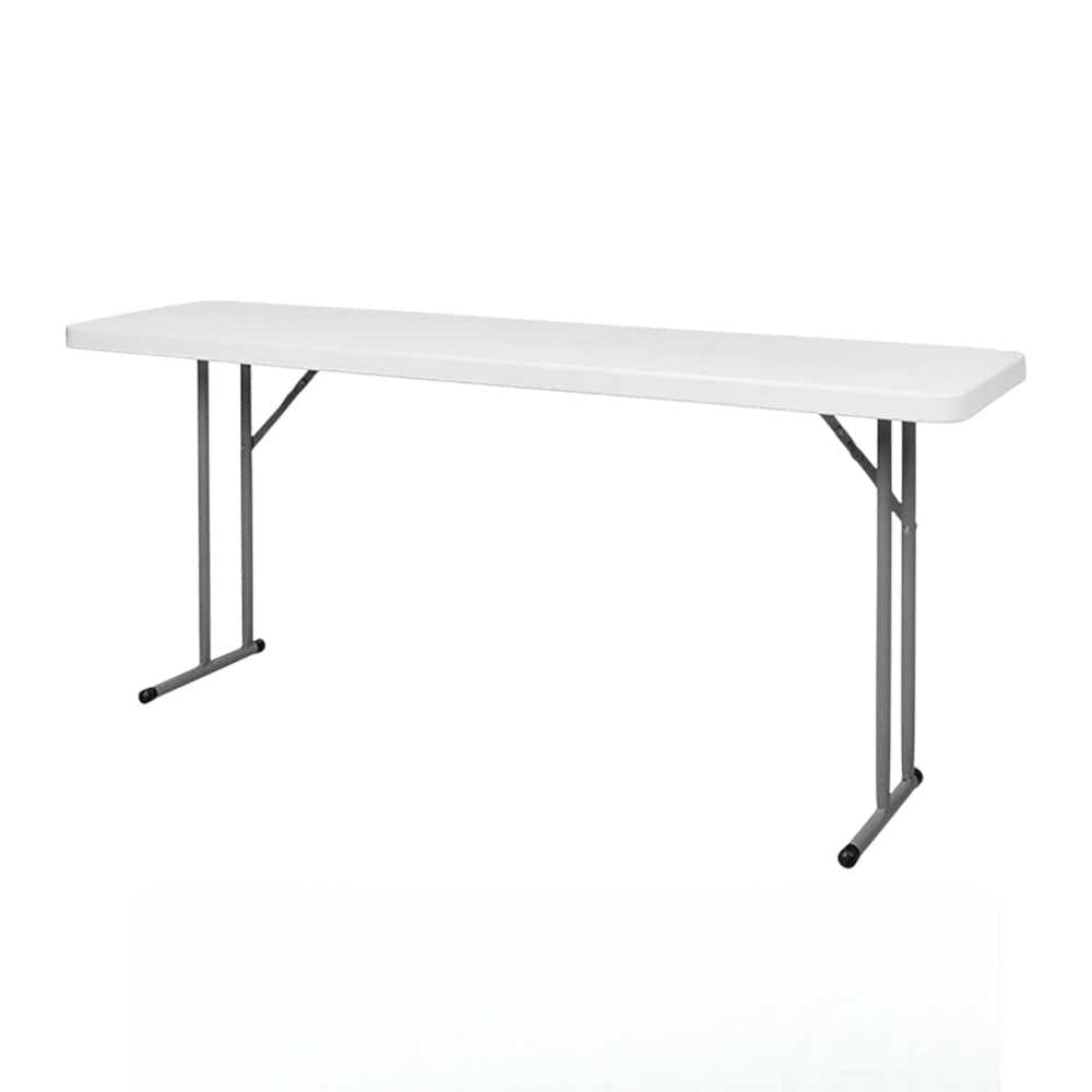 DS BS Slim Folding Table 180×45cm Space Saving Design with Strong Steel Legs