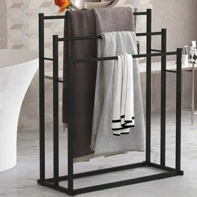 DS BS Free Standing 3 Tier Metal Towel Rack Bathroom Towel Holder
