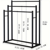 DS BS Free Standing 3 Tier Metal Towel Rack Bathroom Towel Holder