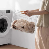 DS BS 2 Tier Laundry Basket Cart with Wheels Removable Wire Baskets