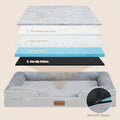 DS BS Orthopedic Memory Foam Dog Bed with Bolster Sides - XL