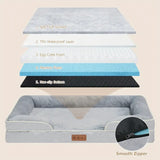 DS BS Orthopedic Memory Foam Dog Bed with Bolster Sides - XL