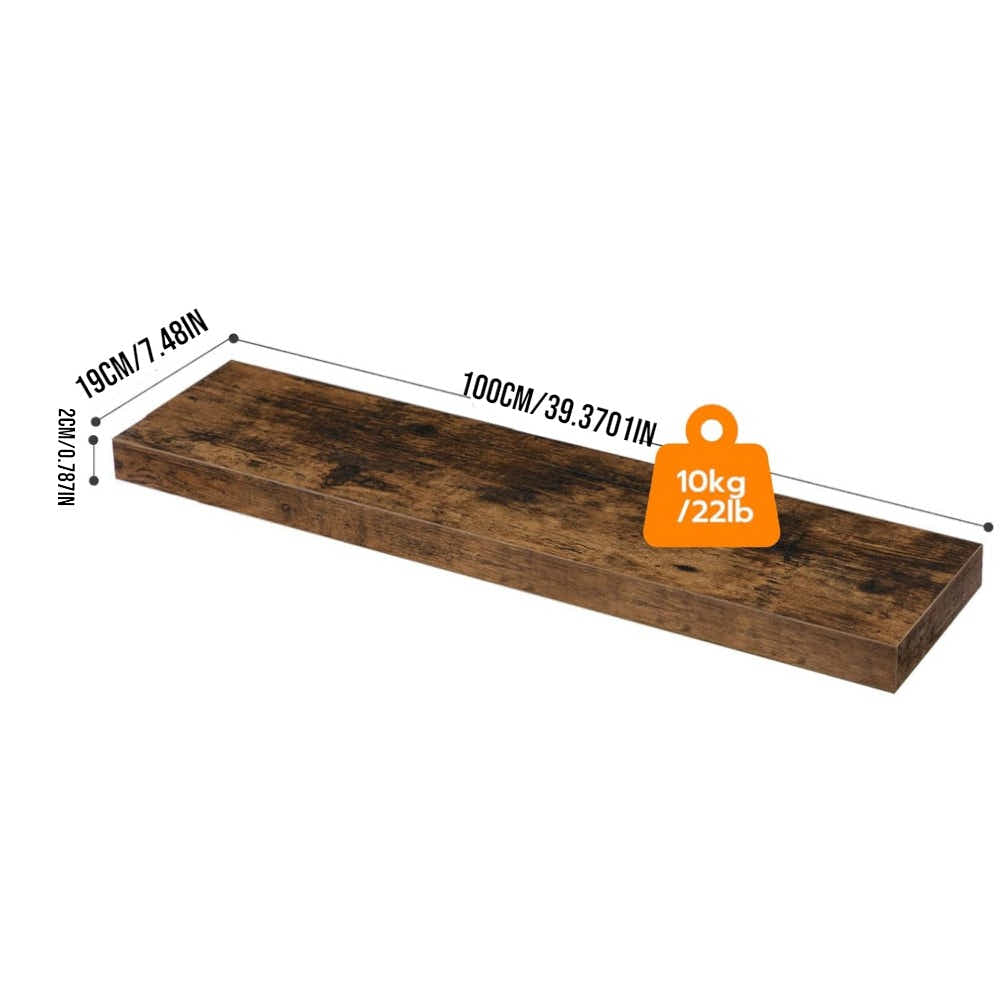 DS BS Set of 2 Rustic Floating DIY Wall Shelves – 100cm