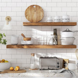 DS BS Set of 2 Rustic Floating DIY Wall Shelves – 100cm