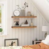 DS BS Set of 2 Rustic Floating DIY Wall Shelves – 60cm