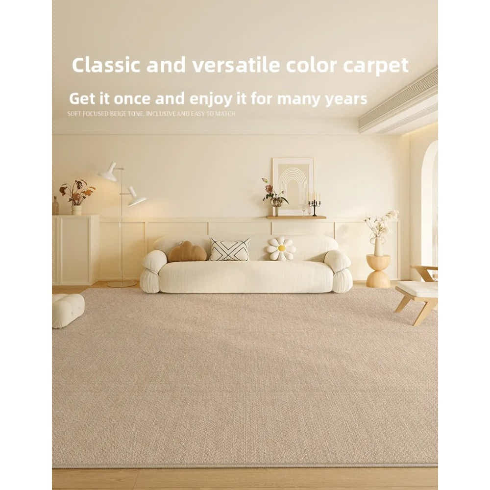 DS BS Area Rug 200x300cm Modern Minimalist Living Room Carpet - Warm Cream Linen