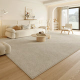DS BS Area Rug 160x250cm Modern Minimalist Living Room Carpet - Warm Cream Linen