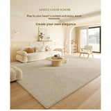 DS BS Area Rug 140x200cm Modern Minimalist Living Room Carpet - Warm Cream Linen