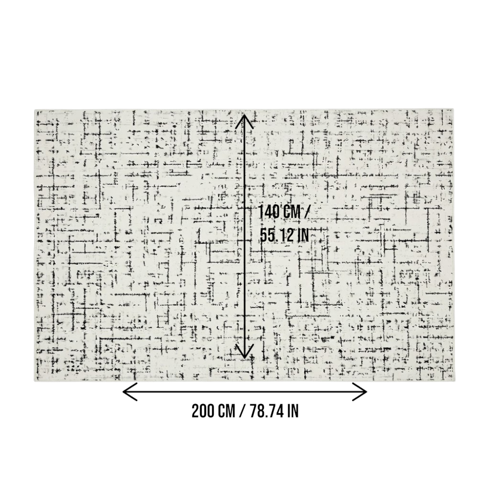 DS BS Area Rug 140x200cm Modern Minimalist Living Room Carpet - Modern Frost