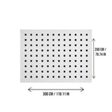 DS BS Area Rug 200x300cm Modern Minimalist Living Room Carpet - Pure White Grid