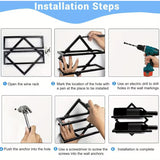 DS BS 2 Pack Wall Mounted Wine Rack Collapsible Metal Bottle Holder