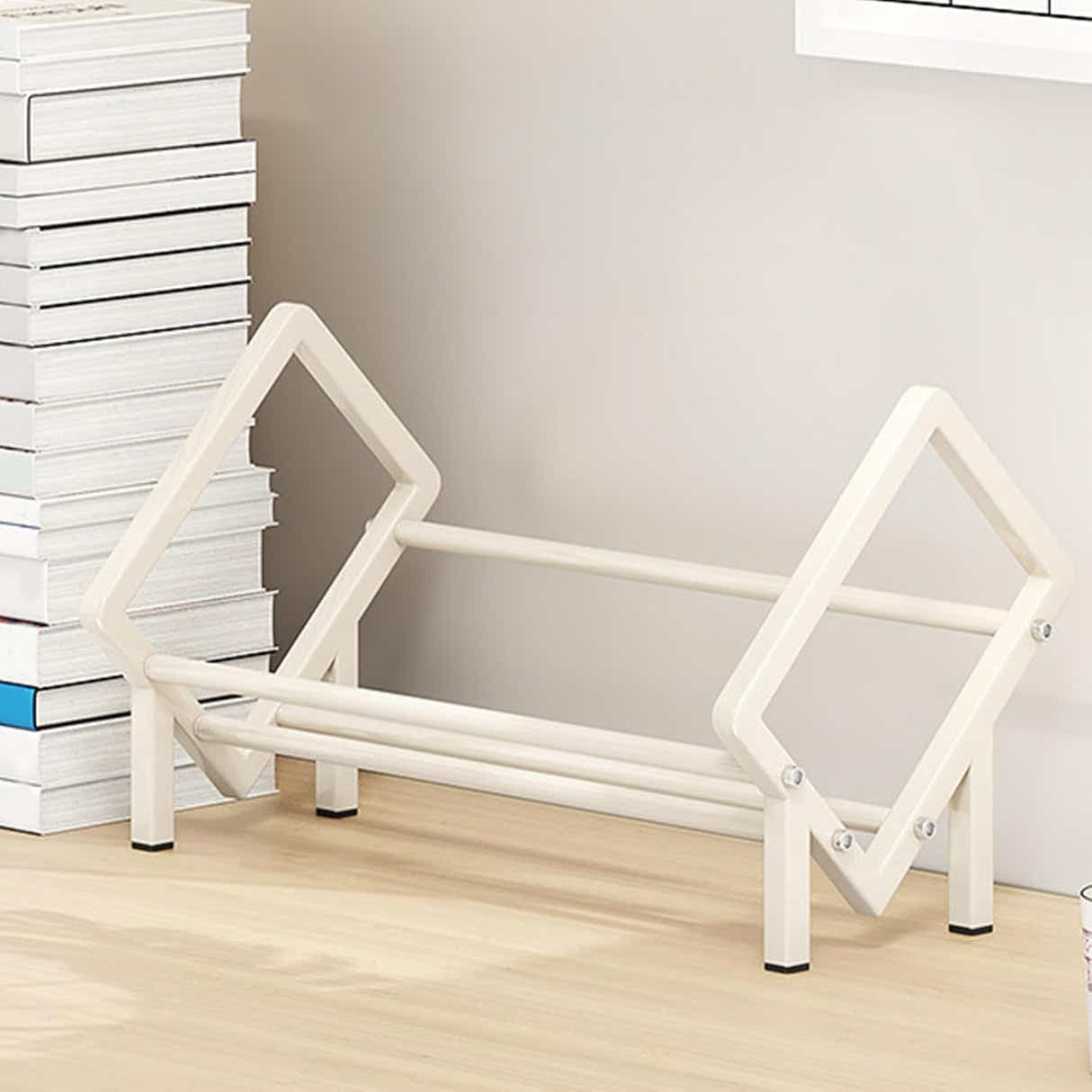 DS BS Metal Storage Rack Desktop Organizer - White