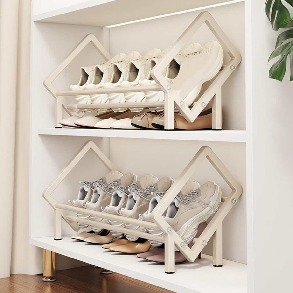 DS BS Metal Storage Rack Desktop Organizer - White