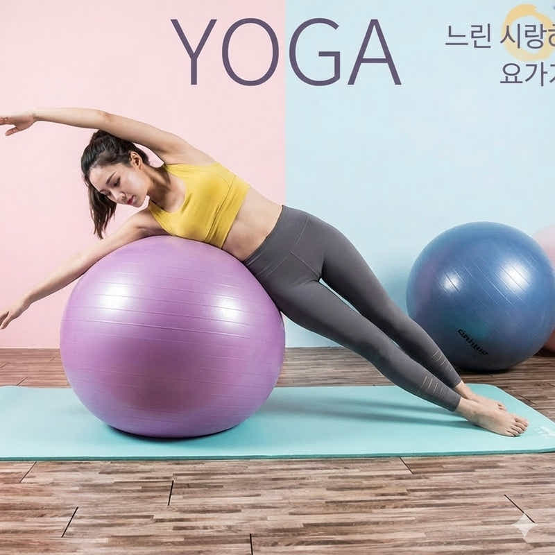 DS BS 65cm Yoga Ball Thick Anti Burst Exercise Ball - Pink