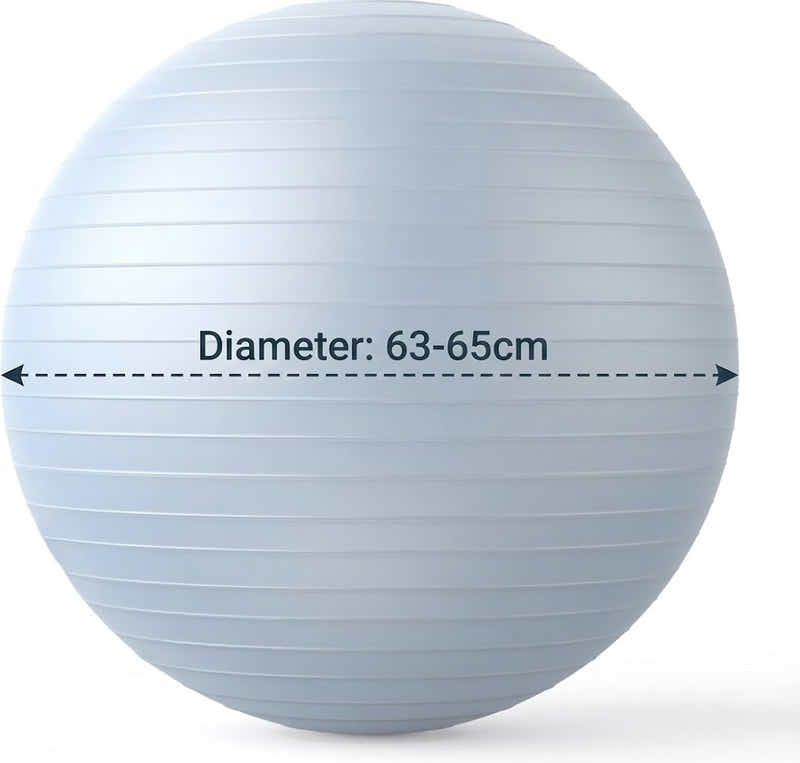 DS BS 65cm Yoga Ball Thick Anti Burst Exercise Ball - Blue