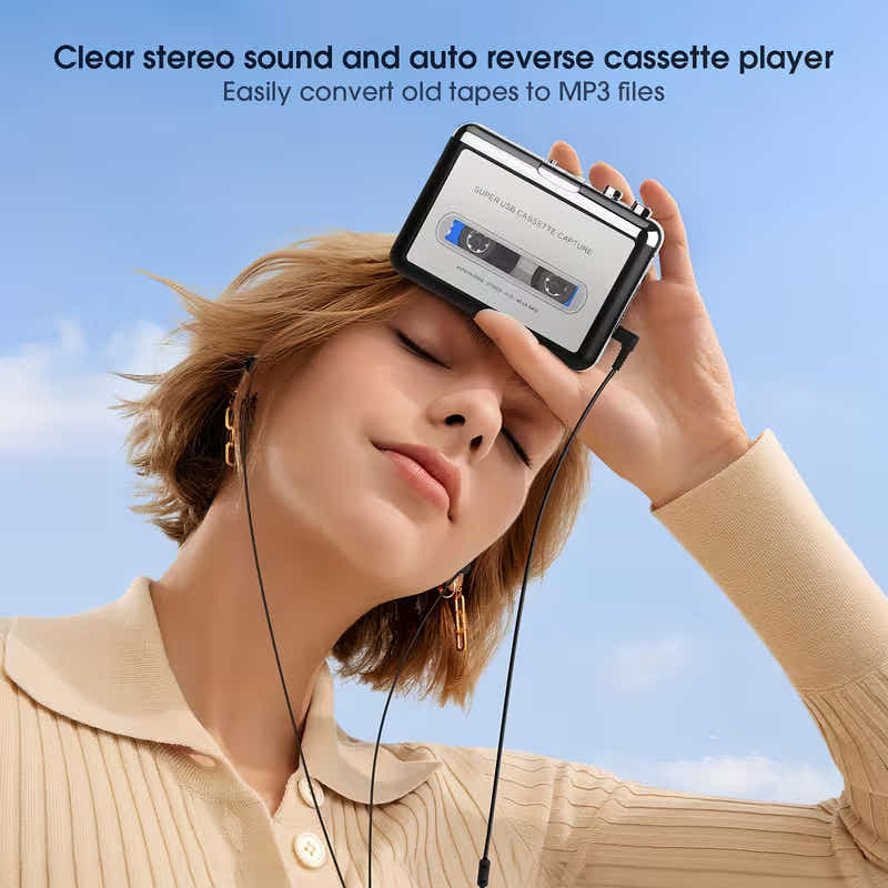 DS BS USB Cassette Capture Player to MP3 Converter Portable Walkman Stereo Sound