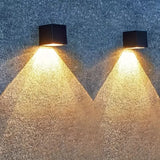 DS BS Solar Square Wall Lamp Outdoor Waterproof LED Fence Light Smart Sensor