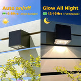 DS BS Solar Square Wall Lamp Outdoor Waterproof LED Fence Light Smart Sensor