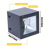 DS BS Solar Square Wall Lamp Outdoor Waterproof LED Fence Light Smart Sensor