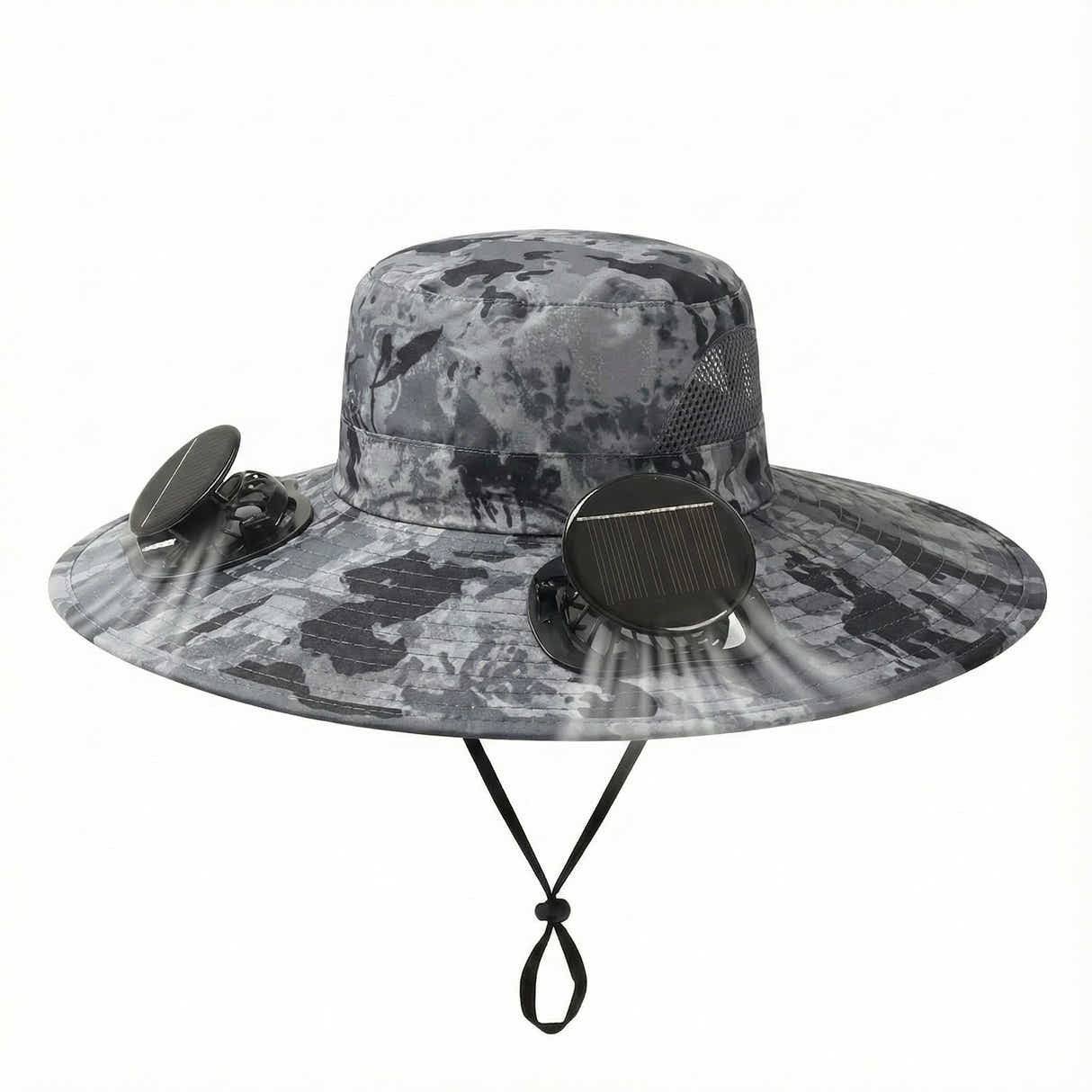 DS BS Solar Fan Hat with Dual Cooling, USB Rechargeable for Fishing , Outdoor