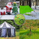 DS BS 9Pcs Metal Spiral Ground Anchor Kit 40cm with Reflective Tie Down Ropes