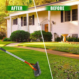 DS BS Adjustable Garden Rake 19 Tine Metal Thatching Rake