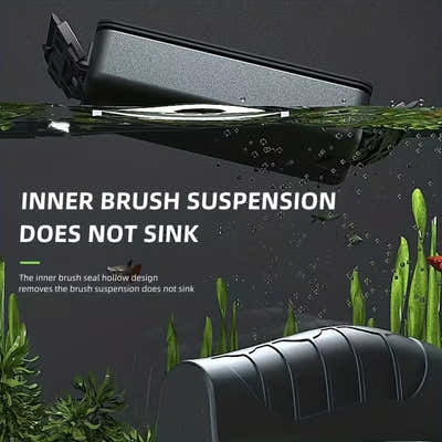 DS BS Magnetic Fish Tank Brush with Double Sided Scraper Size - M
