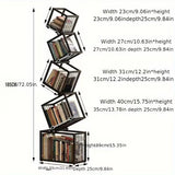 DS BS Geometric Stacking Bookshelf 183cm Tall Modern Carbon Steel Storage Rack