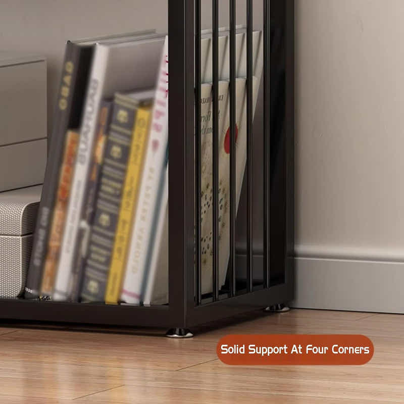 DS BS Geometric Stacking Bookshelf 183cm Tall Modern Carbon Steel Storage Rack