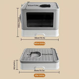 DS BS Foldable Cat Litter Box with Drawer, Enclosed Cat Toilet with Top Exit