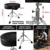 DS BS Drum Stool Saddle Throne Double Braced Tripod Base