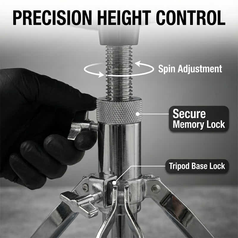 DS BS Drum Stool Saddle Throne Double Braced Tripod Base
